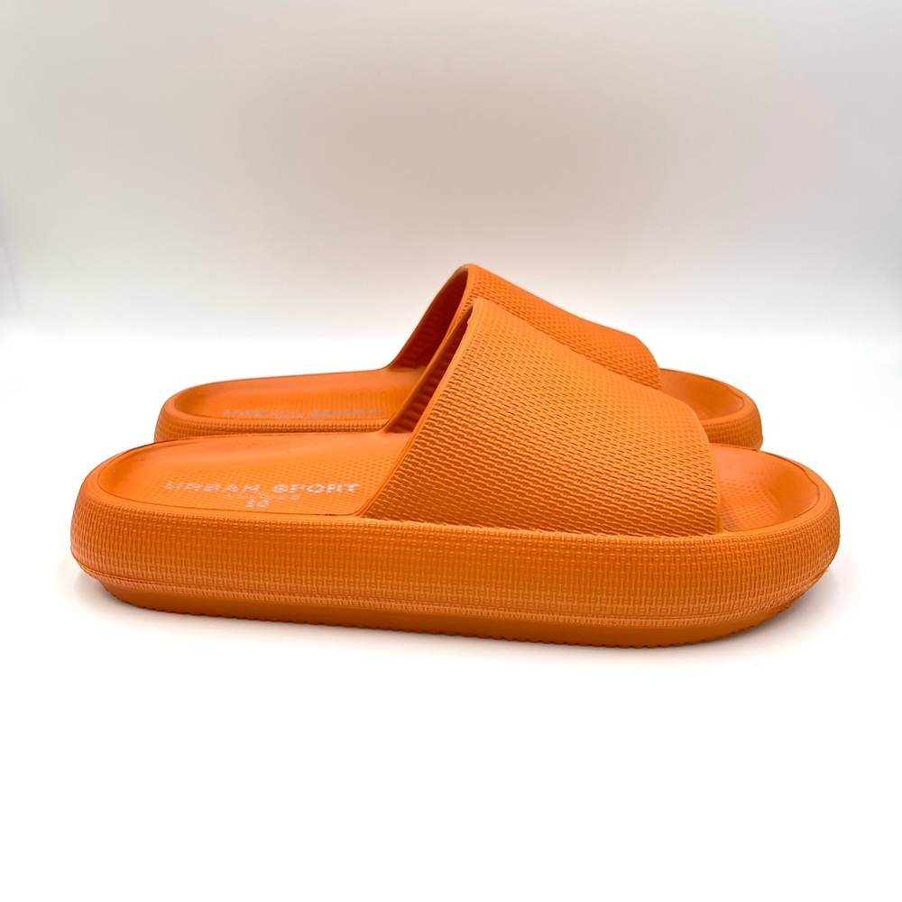 Urban Sport By J/Slides Womens Orange Eva  Squeezy Slides Sandals Shoes 10 NEW‎